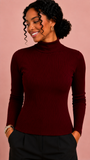 Blusa Canelada Gola Alta Milla