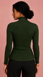 Blusa Canelada Gola Alta Milla