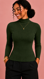 Blusa Canelada Gola Alta Milla
