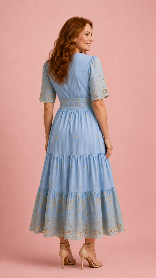 Vestido Longo Elegância Cristã